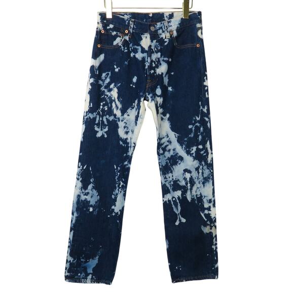 2000 Vintage LEVI'S 501 Bleach Wash High Rise Straight Leg Jeans Waist 30" - Picture 7 of 7